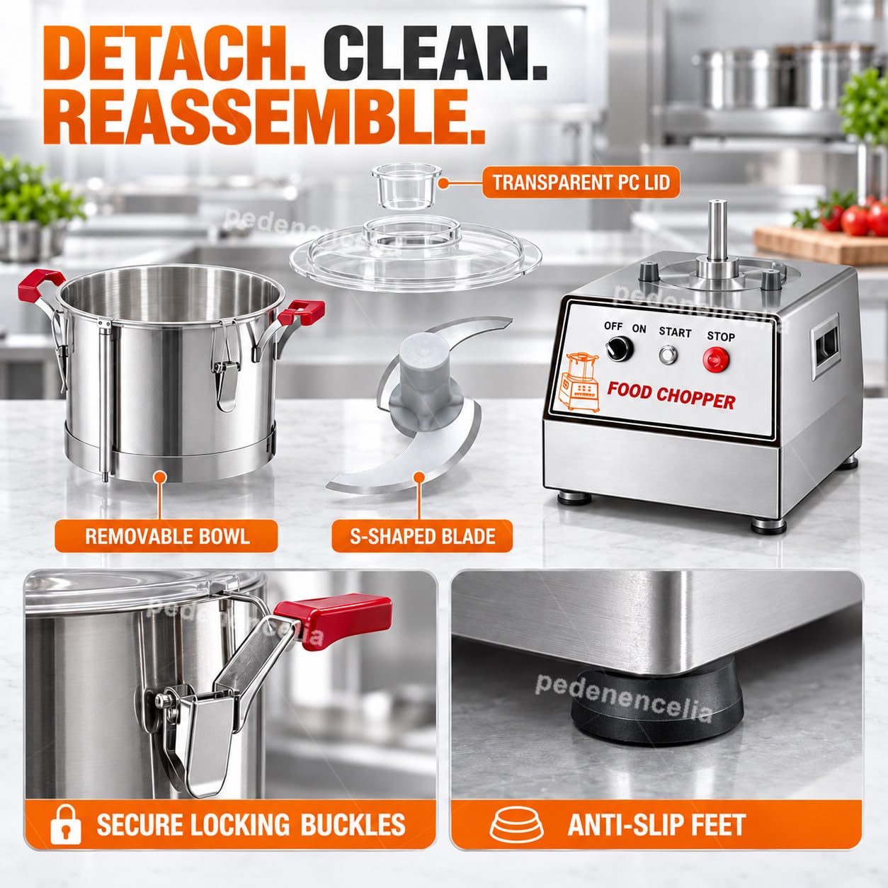Tritacarne in Acciaio Inox, Tritatutto Professionale 10L