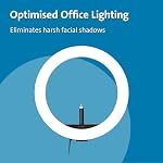 Kensington L1000 Bicolor Ring Light with Webcam Mount for Video Conferencing (K87653WW)