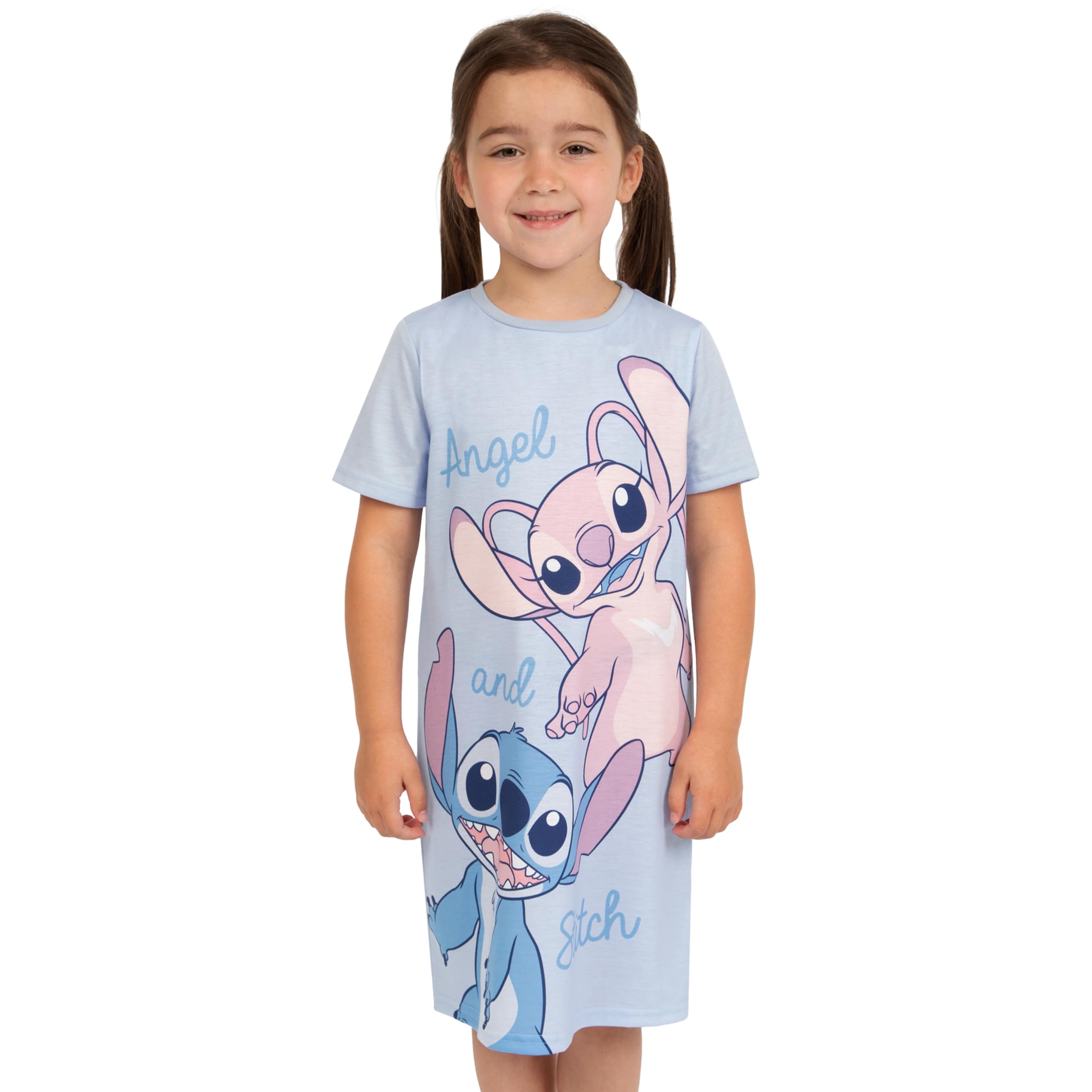 Disney Lilo und Stitch Schlafanzug | Angel Nachthemd Mädchen | Offizielle Stitch Merchandise