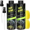 Plastic Restorer for Cars, Back to Black Plastic Restorer Ceramic Coating, 100 ML Plastic Restorer & Hydrophobic Trim Coating Prevents Cracking, Rubber, Plastic Ceramic Coating Last Over 200 Washes