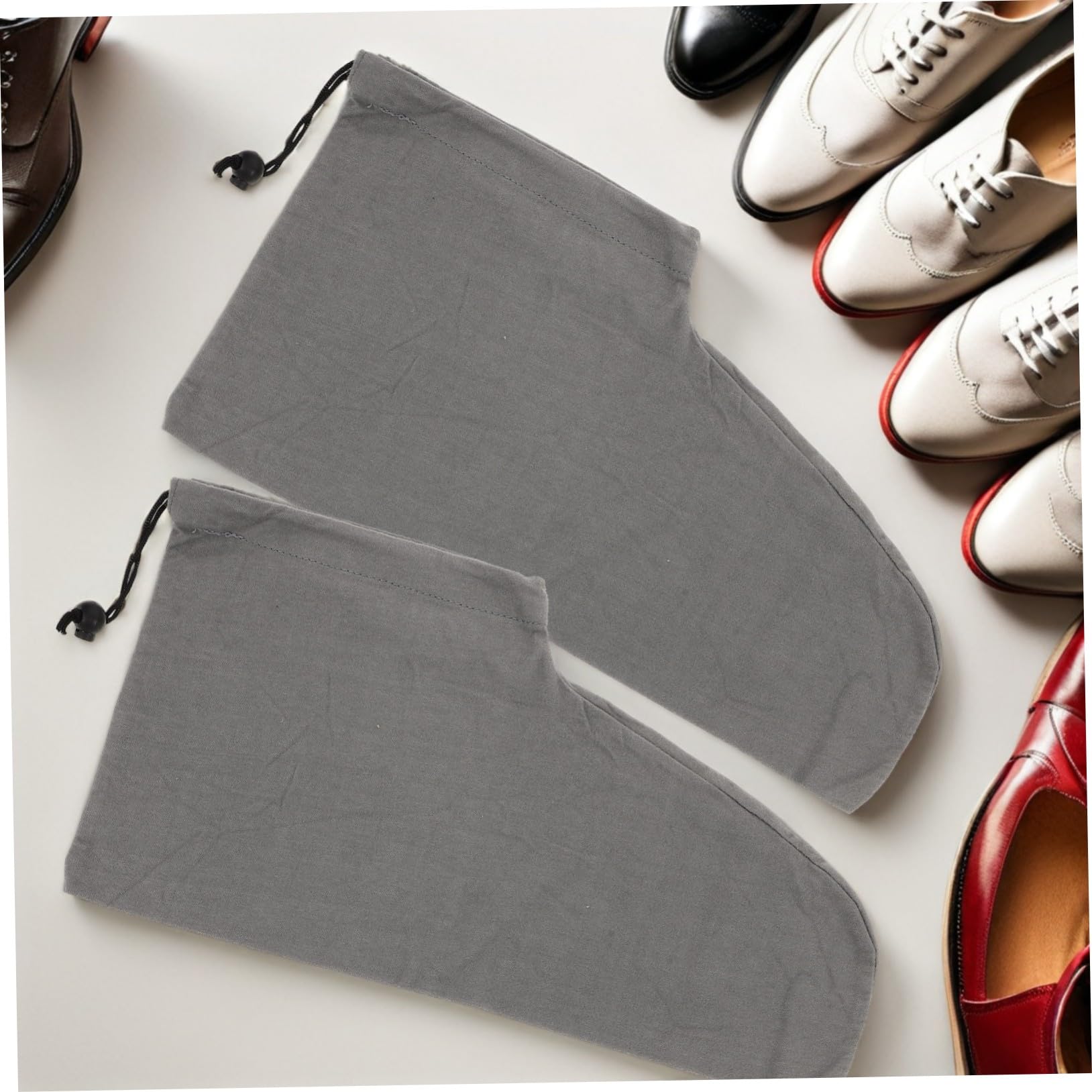 6pezzi Borsa Per Scarpe Da Viaggio Coulisse Sacchetti Antipolvere in Cotone Traspirante e Lavabile Per Riporre Le Scarpe Durante i Viaggi