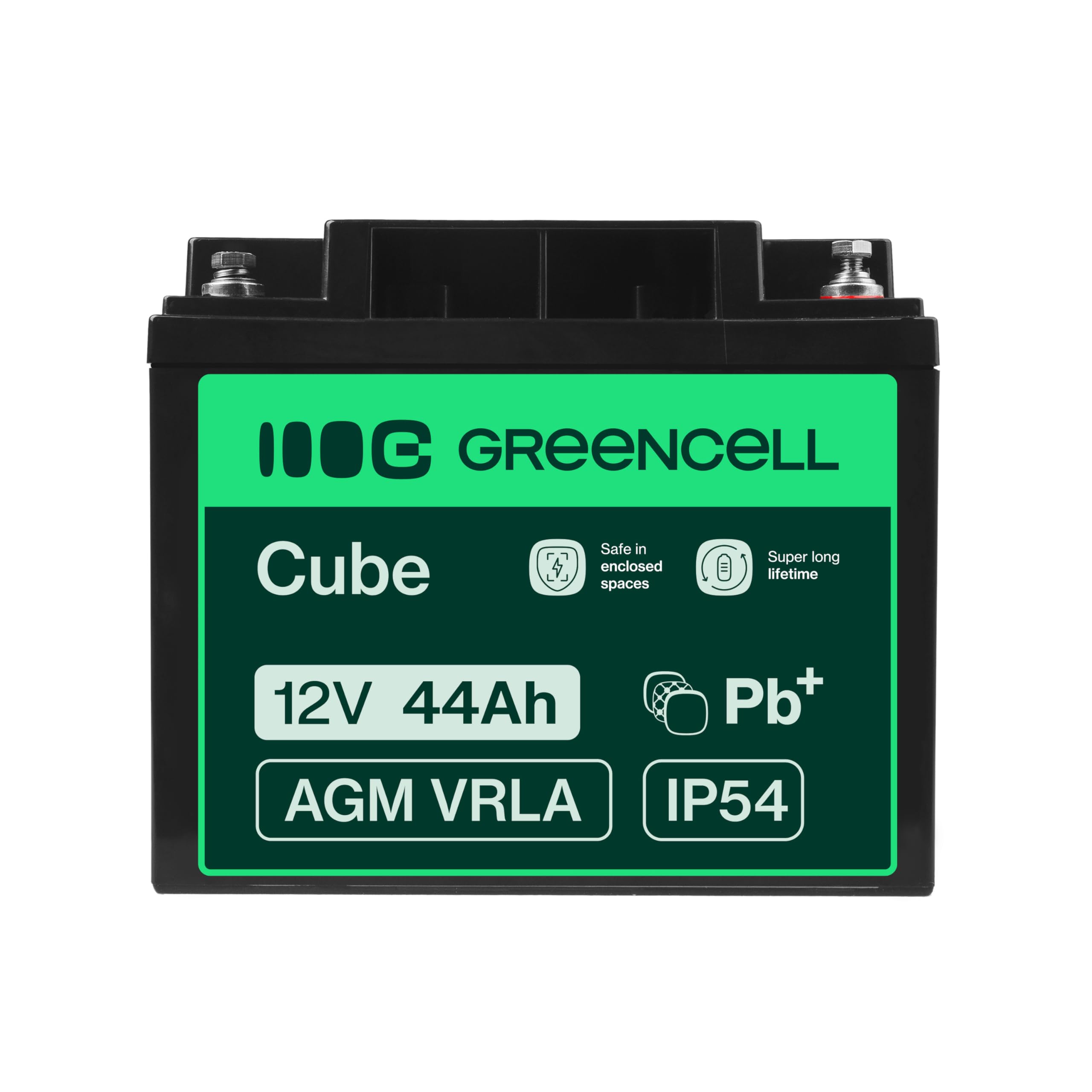 Green Cell Batteria AGM 12V 40Ah al piombo accumulatore sigillata VRLA Senza manutezione ricaricabile Batterie di ricambio ermetica | Barca | Sedia a rotelle | Sistema Solare | Camper | Campeggio
