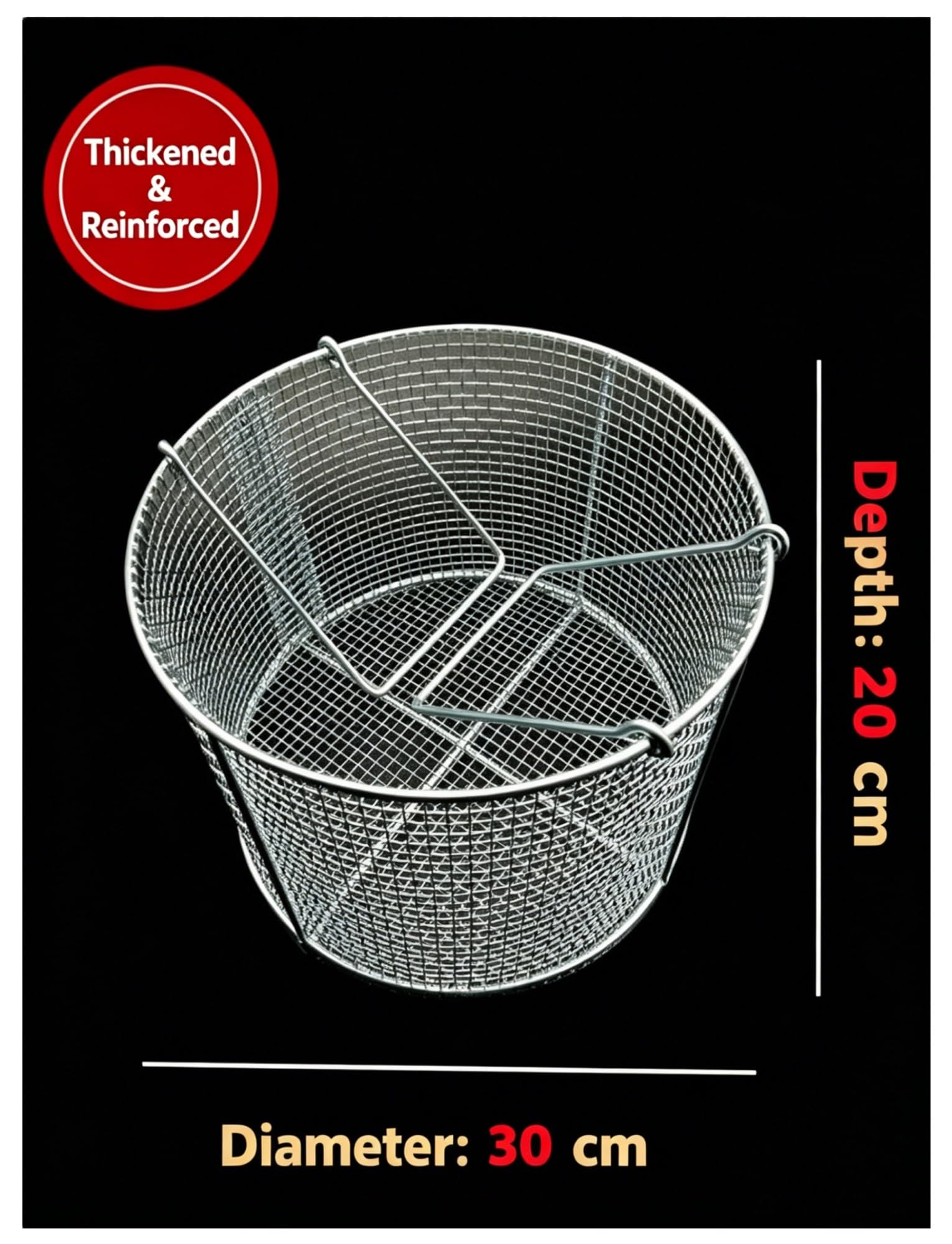 Cestello scolapasta rotondo in filo metallico, colino perforato per cucina, setaccio per lavare le verdure, cestino multiuso in acciaio inossidabile 304, apertura 10 mm