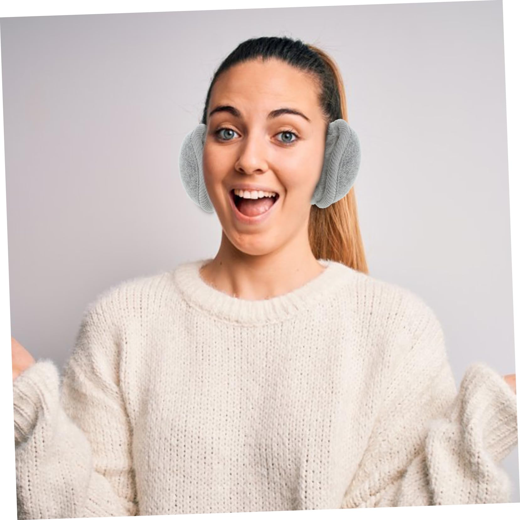 VALICLUD Kaninchenfell Kaninchentoiletten Ohrwachsentferner Ohrringhalter Earmuffs Kind Fleece-ohrenschützer Hitze Dame Geschmeidiger Ohrenwärmer Schöner Ohrenschützer