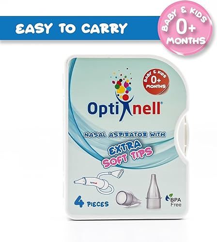 Miniatura 4 de Aspirador nasal para bebés y jeringas, paquete de irrigador nasal con 24 puntas desechables y 4 jeringas nasales para bebés  Control manual y diseño