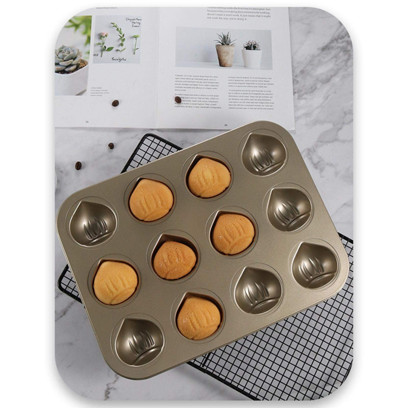 Teglia Per Ciambelle 12 Cavit&agrave; - Acciaio Carbonio Antiaderente Con 4 Forme