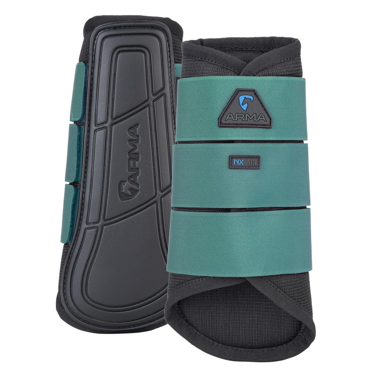 Shires ARMA Air Motion Brushing Boots, Green, Full — image 1