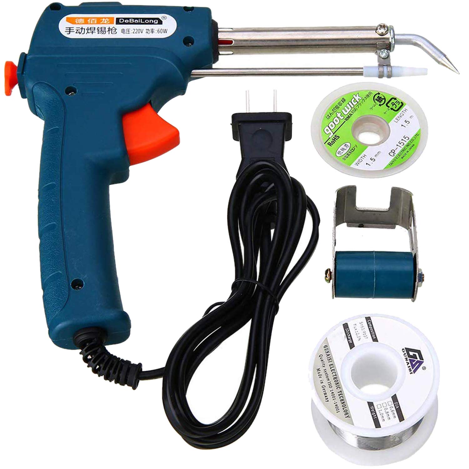 DIY Crafts Pack Of 2 Set, Green Colour, 220V 60W Automatic Send Tin Electric Soldering Iron Wedling Gun Rework Station Com(Pack Of 2 Set, Green Colour) (B088DPTB7K) Amazon Price History, Amazon Price Tracker