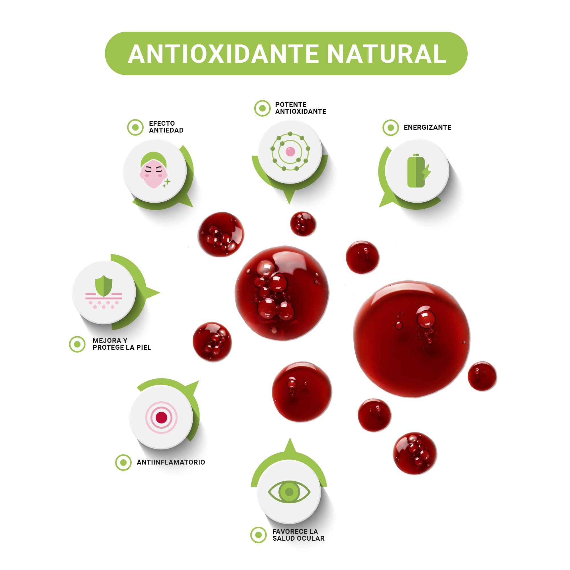 Astaxantina Ecológica * 30 cápsulas vegetales / 8 mg * Antioxidante de origen natural * Energía + Salud Visual + Cuidado de la Piel * (4)