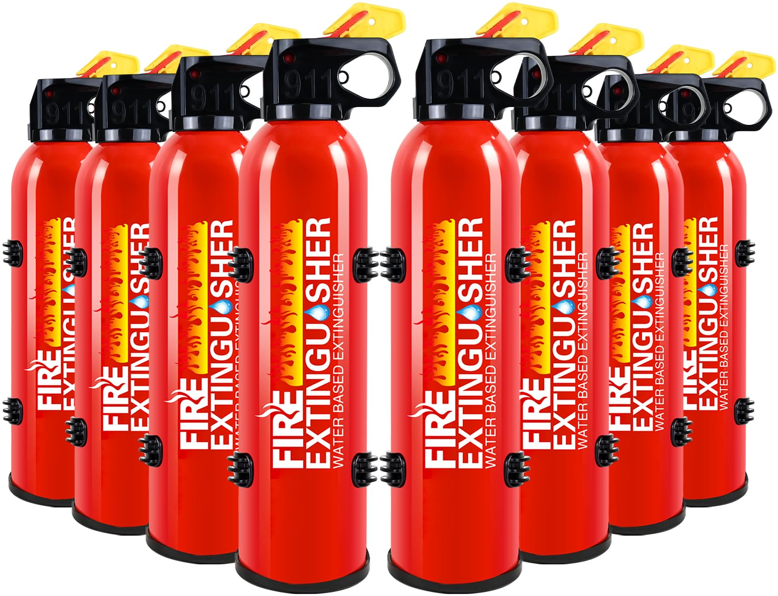 8Pack Car Fire Extinguisher for Home A, B, C, K Fire Spray with Mount