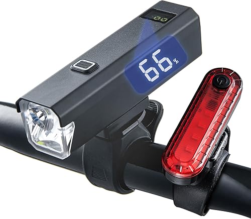 Juego de 2 luces de bicicleta Super Bright Focus ajustable delantero y trasero LED de montaña luz de bicicleta de montaña, montaje incluido JB866