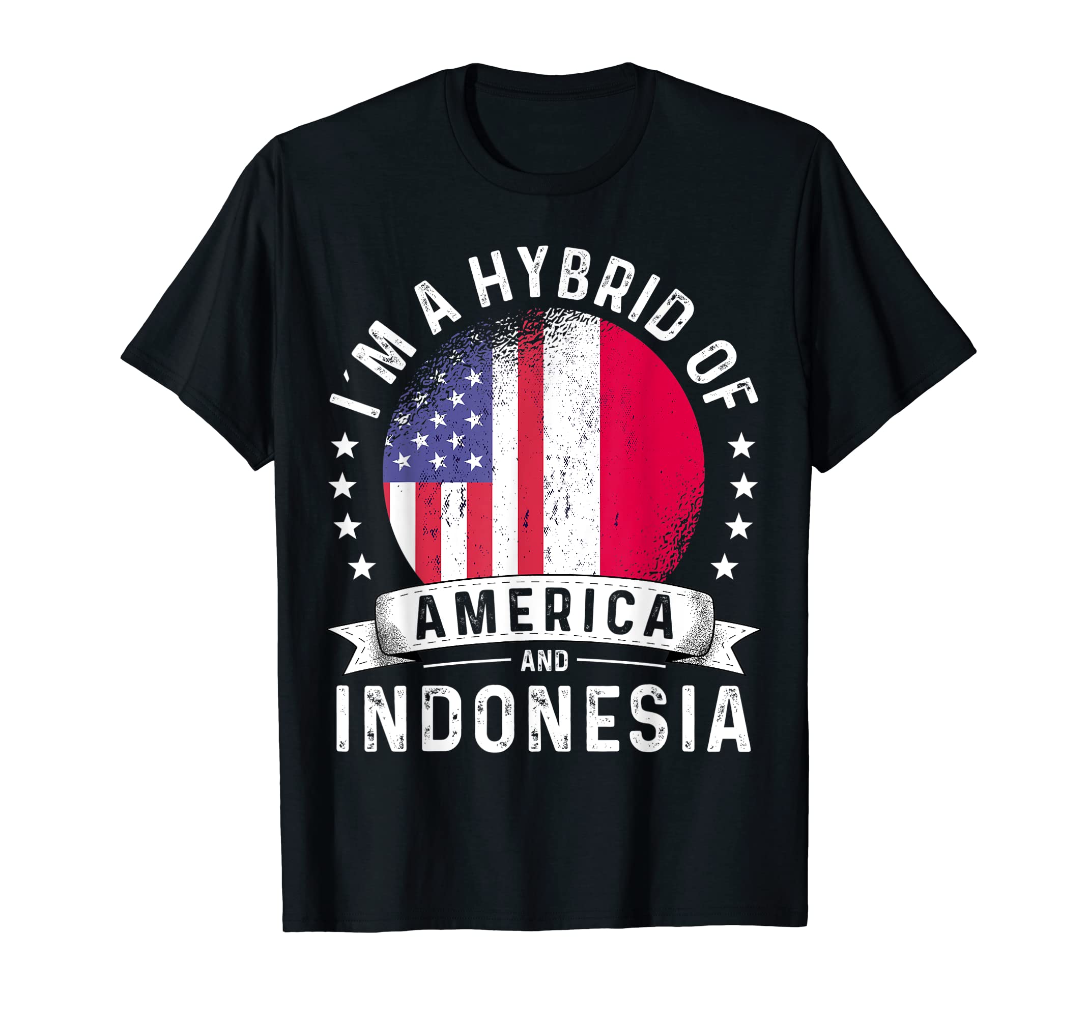 Indonesian American Flag Indonesia Roots USAIndonesian American Patriot Grown Funny Flag Humor T-Shirt
