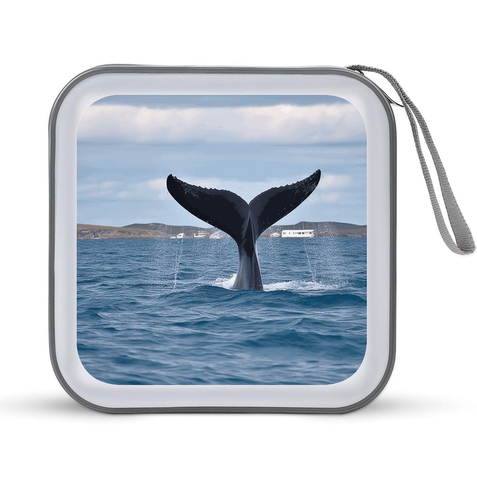VstaDank Whale Tail DVD Case 40 Capacity Protective Storage Organizer Binder Booklet Album Portable Disc Wallet Car CD Disc Holder Hard Plastic CD Case CD DVD Case Holder