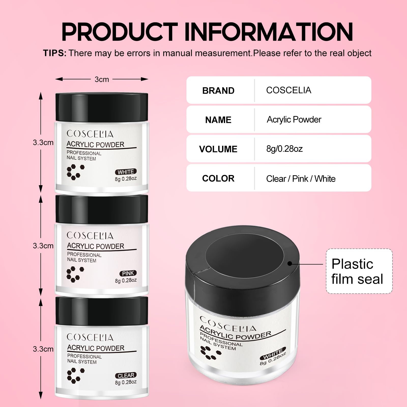 Coscelia Kit Uñas Acrilicas para Extensión Completo con UV Lámpara, Acrilicas para Uñas Profesional Monómero y Limas Para Uñas Manicura Eléctrica, Kit Manicura Semipermanente Uñas Arte Set