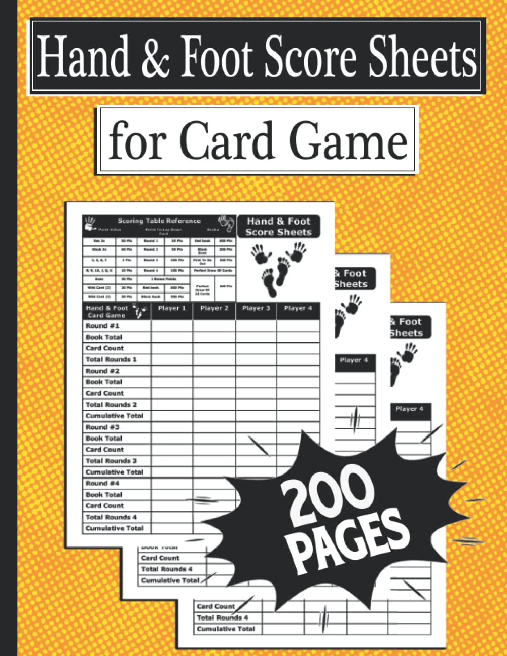 Buy Hand and Foot Score Sheets for Card Game 200 Large Hand and Foot