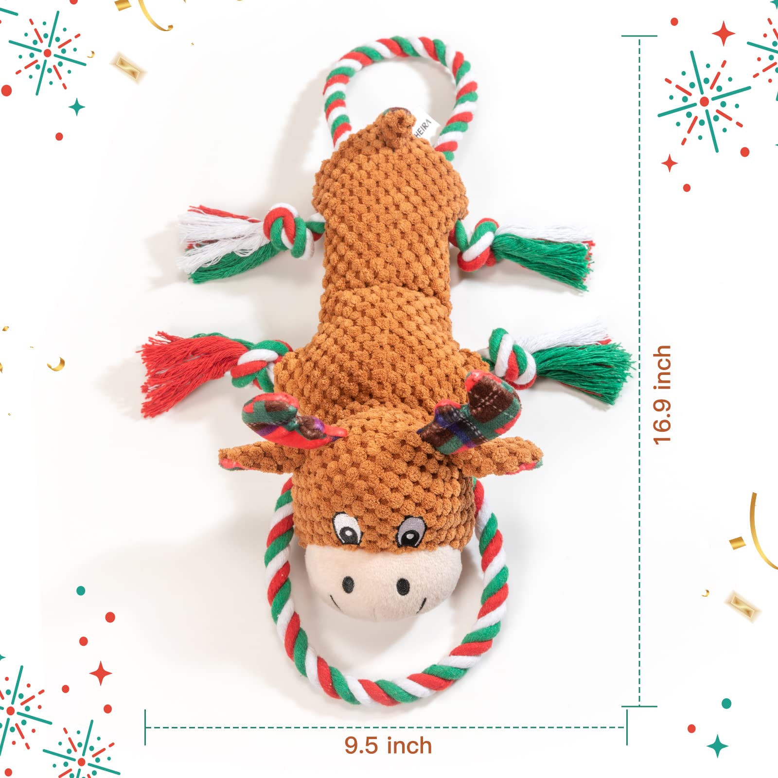 Giocattolo Peluche Per Cani Iokheira - Con Squeak E Carta, Indistruttibile - Foto 9