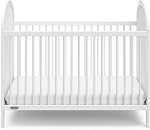 Graco Olivia 3-in-1 Convertible Crib (White) – GREENGUARD Gold Certified, Converts to Daybed and Toddler Bed, Fits Standard Full-Size Crib Mattress, Adjustable Mattress Height, Easy-to-Match Style