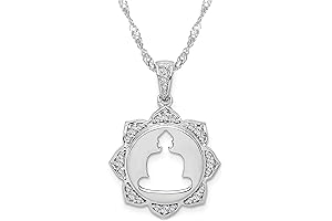 Budda Necklace for Women - 925 Sterling Silver Buddha Necklace