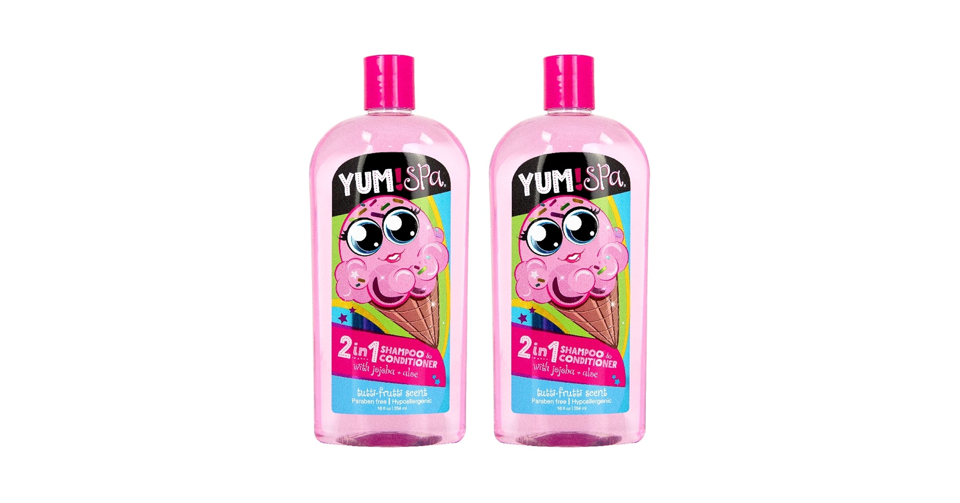 Yum Spa, 2in1 Shampoo & Conditioner, Tutti-Fruitti Scent, 16 oz