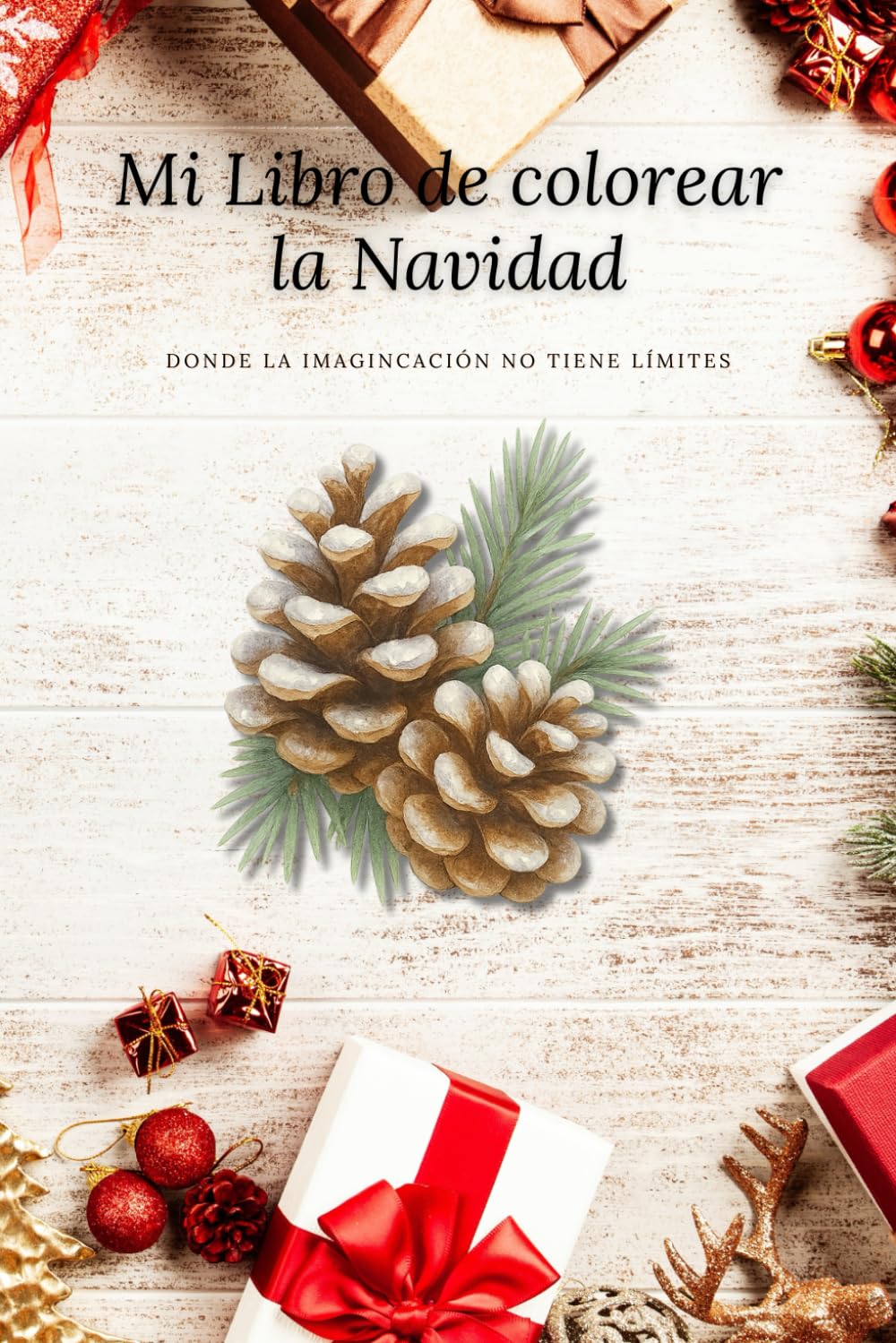 “Navidad para Colorear | Volumen 1: 25 Dibujos Adorables para Niños”: “Papá Noel, renos, duendes, animales kawaii y escenas navideñas fáciles de colorear”