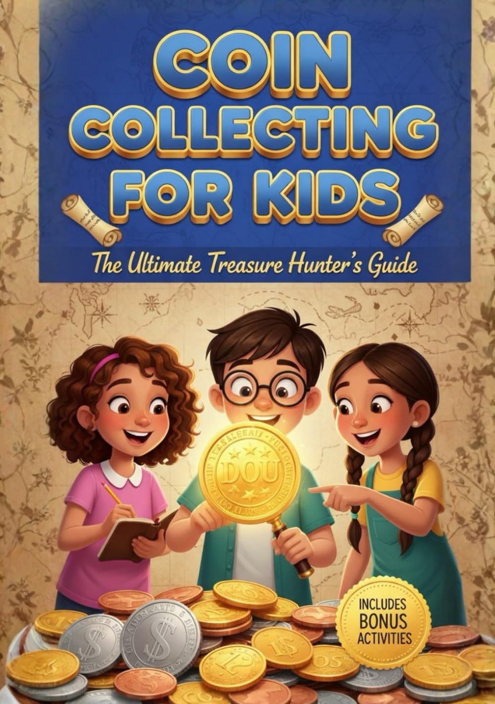 Coin Collecting for Kids: The Ultimate Treasure Hunter’s Guide to Identifying, Valuing, and Organizing Coins (Fully Illustrated with Games &