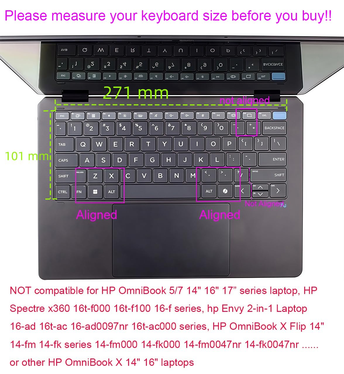Amazon.com: Keyboard Skin Compatible for HP OmniBook Ultra 14