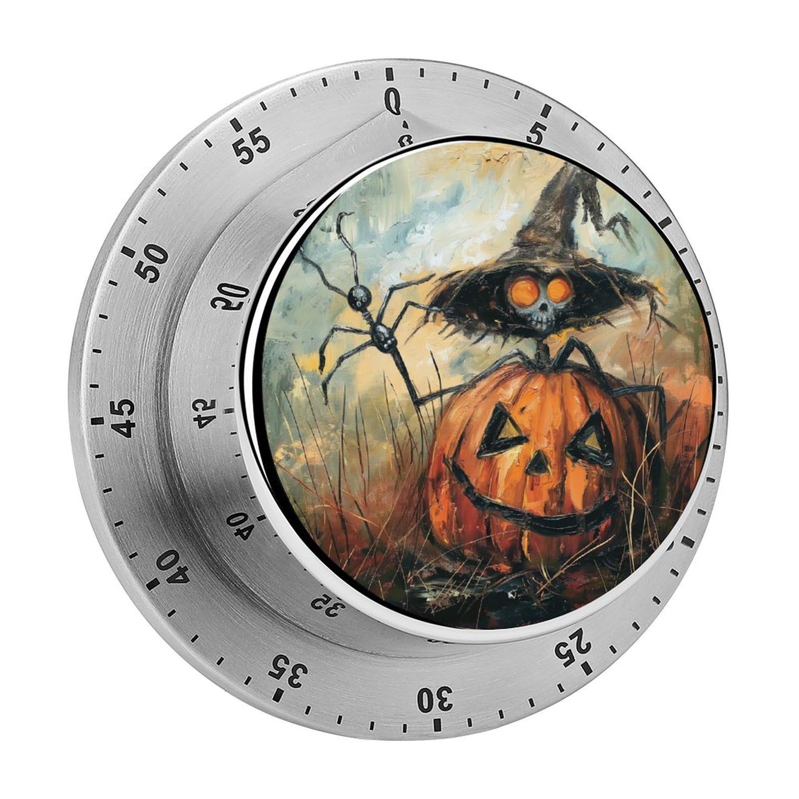 Halloween Pumpkin Kitchen Timer Magnetic Countdown Countup Timer for Cooking Baking 8x8cm