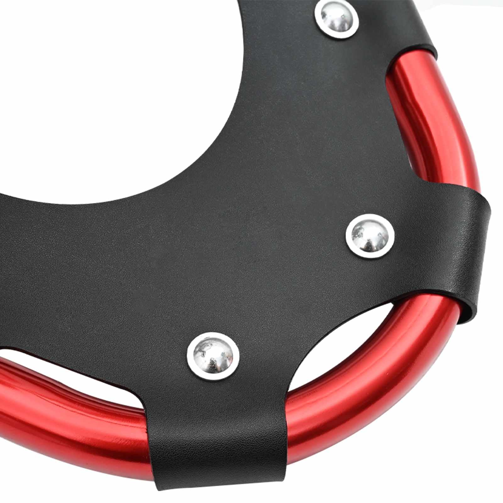 vidaXL Ciaspole 3 in 1 Rosso e Nero 53,5 x 21 cm Alluminio e HDPE, Ciaspole in alluminio per il giardino, attrezzatura outdoor regolabile, accessori moderni per camminare sulla neve