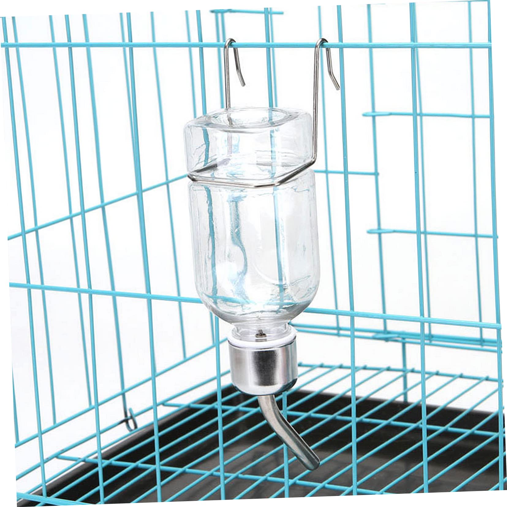 FRCOLOR 6piezas Bebedero para Mascotas De Plástico Soporte Colgante Botella De Agua para Conejos y Hámsters Sistema Antigravedad Sin Fugas para Jaulas y Uso Práctico