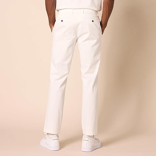 Amazon Essentials Men's Athletic-Fit Chino Pants, White, 34W x 29L 2