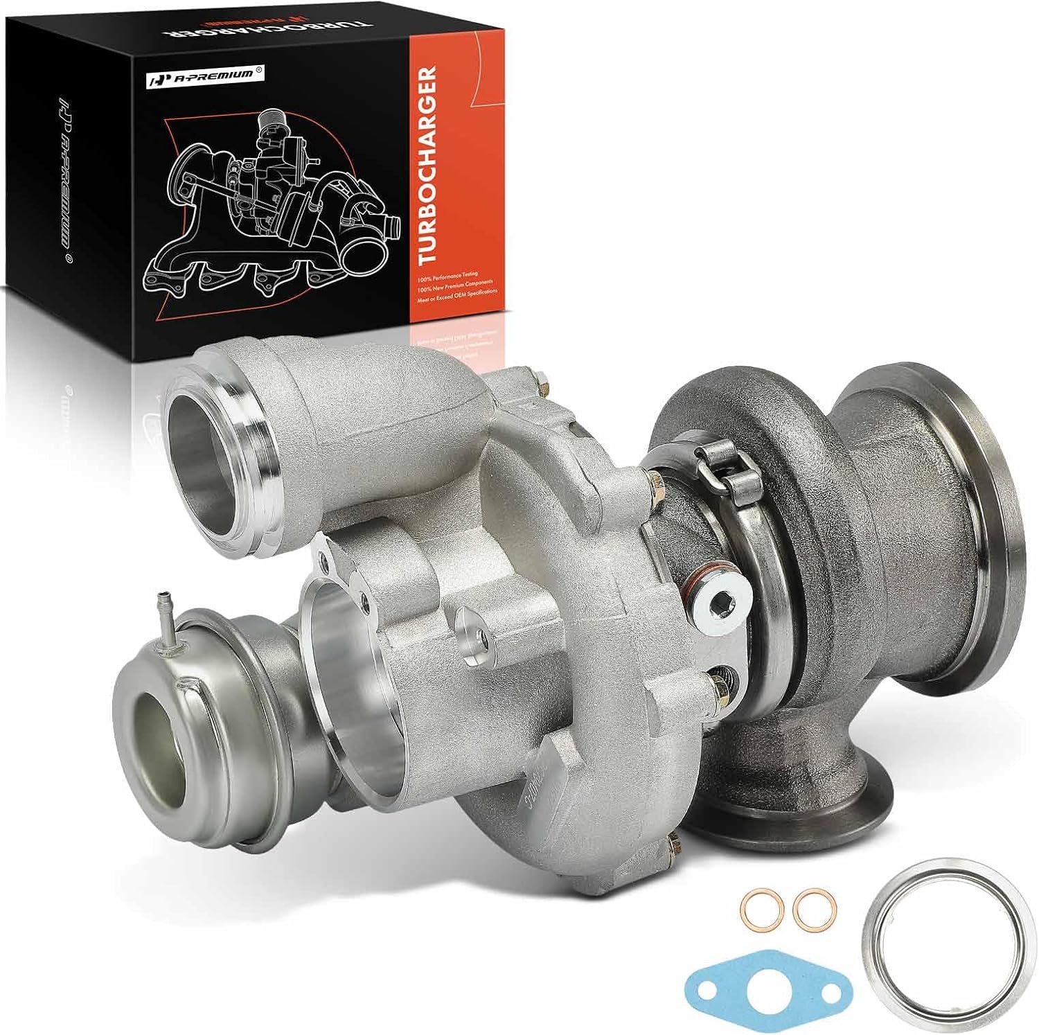 A-Premium MGT2256SL Complete Turbocharger Turbo Kit Compatible with BMW Model - 550i, 550i xDrive, 550i Gran Turismo, 550i Touring, 650i Gran Coupe, 650i xDrive, 750i, 750i xDrive, X5 xDrive50i