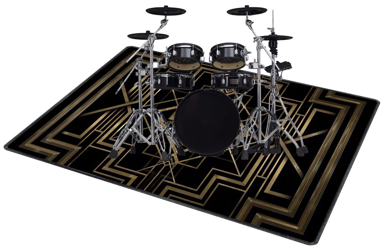 Drum-Teppich Schlagzeugteppich Trommel Schallschutz Teppich rutschfeste Matte für E Drum Schlagzeug Elektronisch Snare Teppich Snare Drum Musikinstrumente Schalldicht Teppiche (80CM - 200CM)