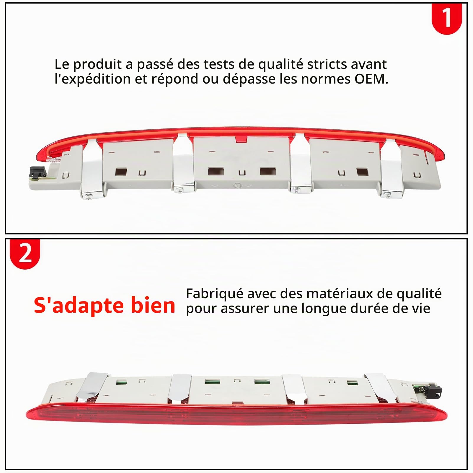 Feu stop arrière A1648201056 pour W164 Classe ML 2005-2011 troisième feu stop de voiture