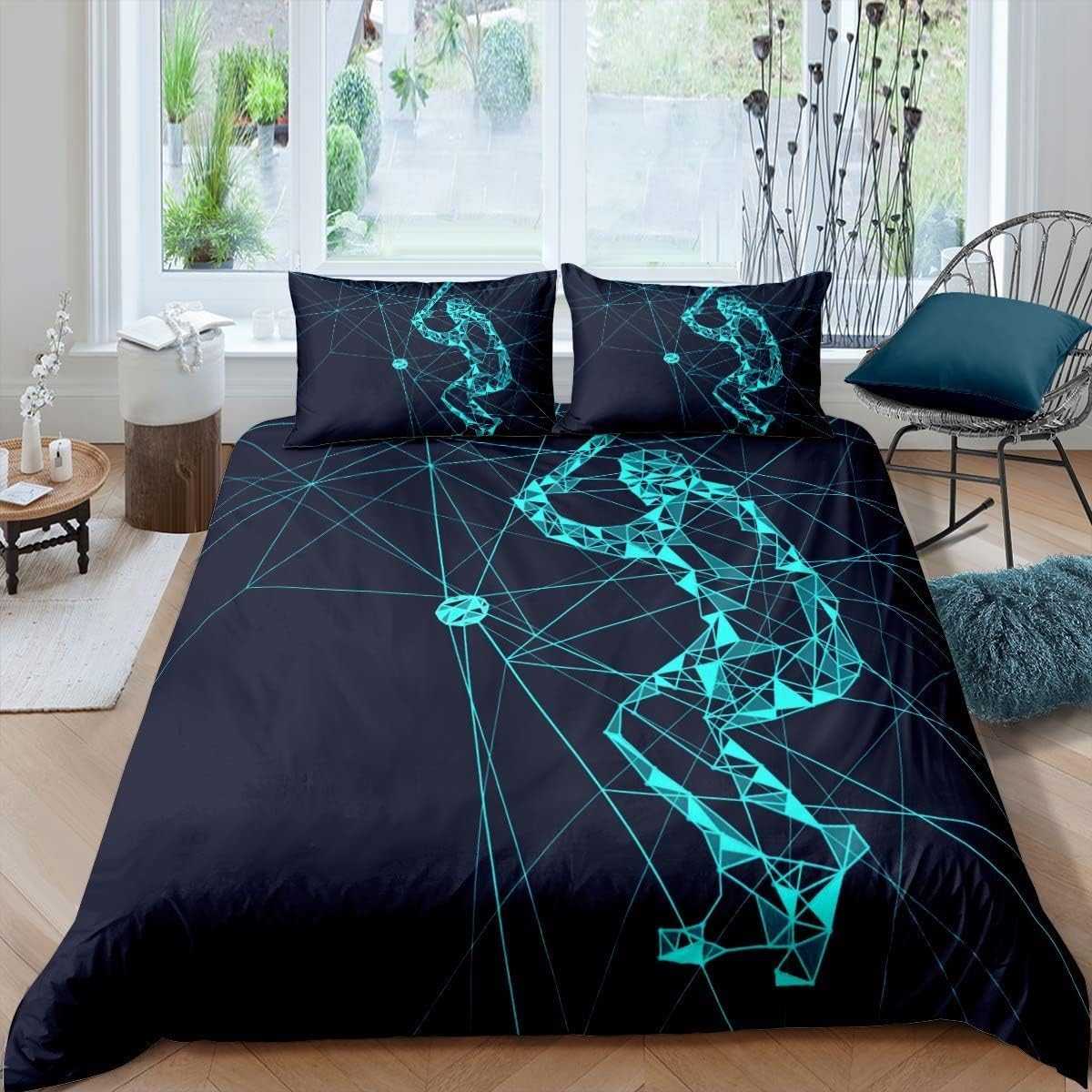 Housse de couette baseball 220x240 pour une chambre d'adulte dynamique