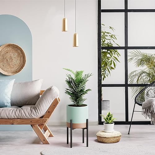 Miniatura 4 de H HOMEXIN Soporte ajustable de metal para plantas, ancho 8-12 pulgadas, soporte de esquina de mediados de siglo para exhibición estable en