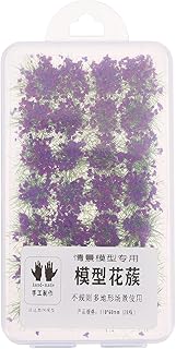 28pcs Purple Flower Cluster Flower Vegetation Groups Grass Tufts Static Scenery Model DIY Miniature for Train Landscape Railroad Scenery Sand Model