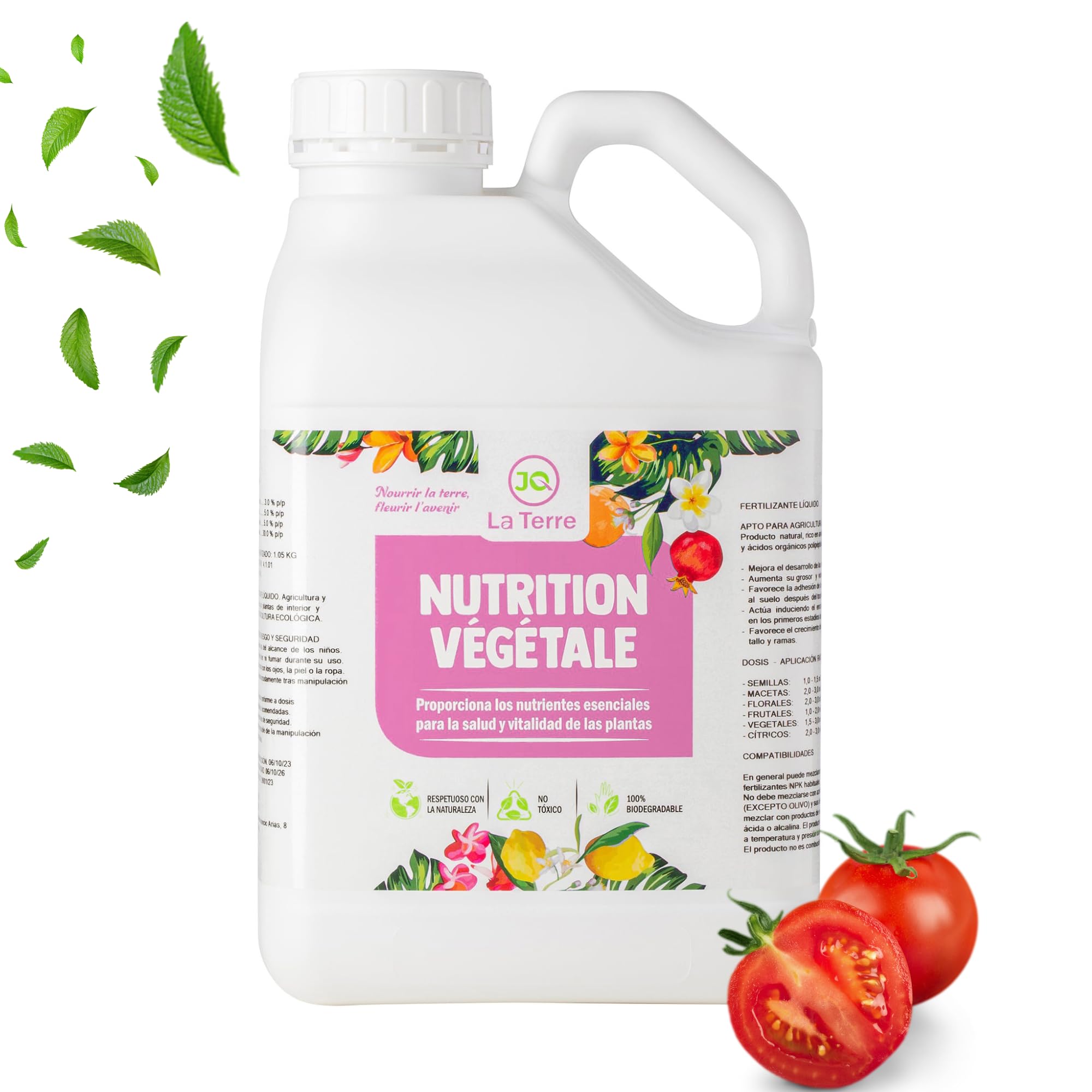 CALCIO LIQUIDO PARA PLANTAS DE 5 LITROS, CALCIO PARA TOMATES al 10%, corrector de carencias, fertilizante tomates y pimientos