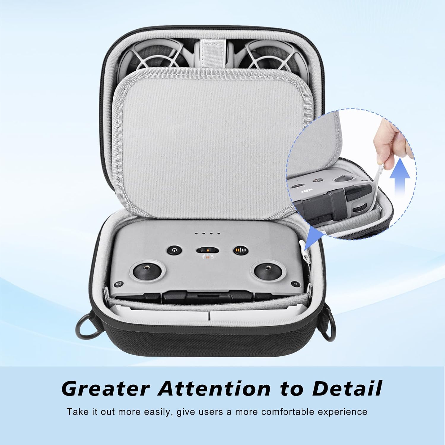 Krypthos Carrying Case for DJI Neo, Portable Shoulder Bag Travel Neo Case with Elastic Strap to Fix DJI Neo Drone, Suit for Travel and Home Storage Drone and Its Accessories Black- Not for Neo 2 - Image 4