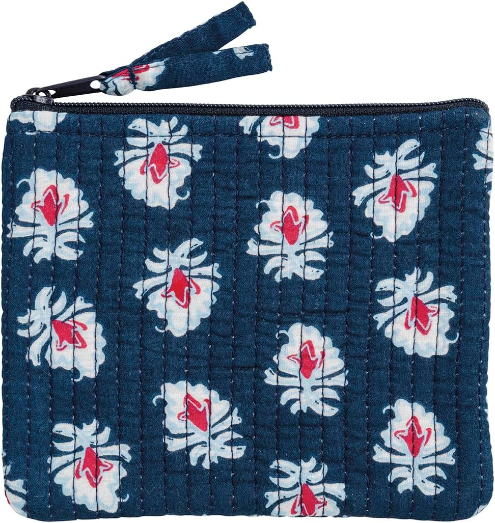 Mud Pie Women's Navy Floral Small Block Print Case
