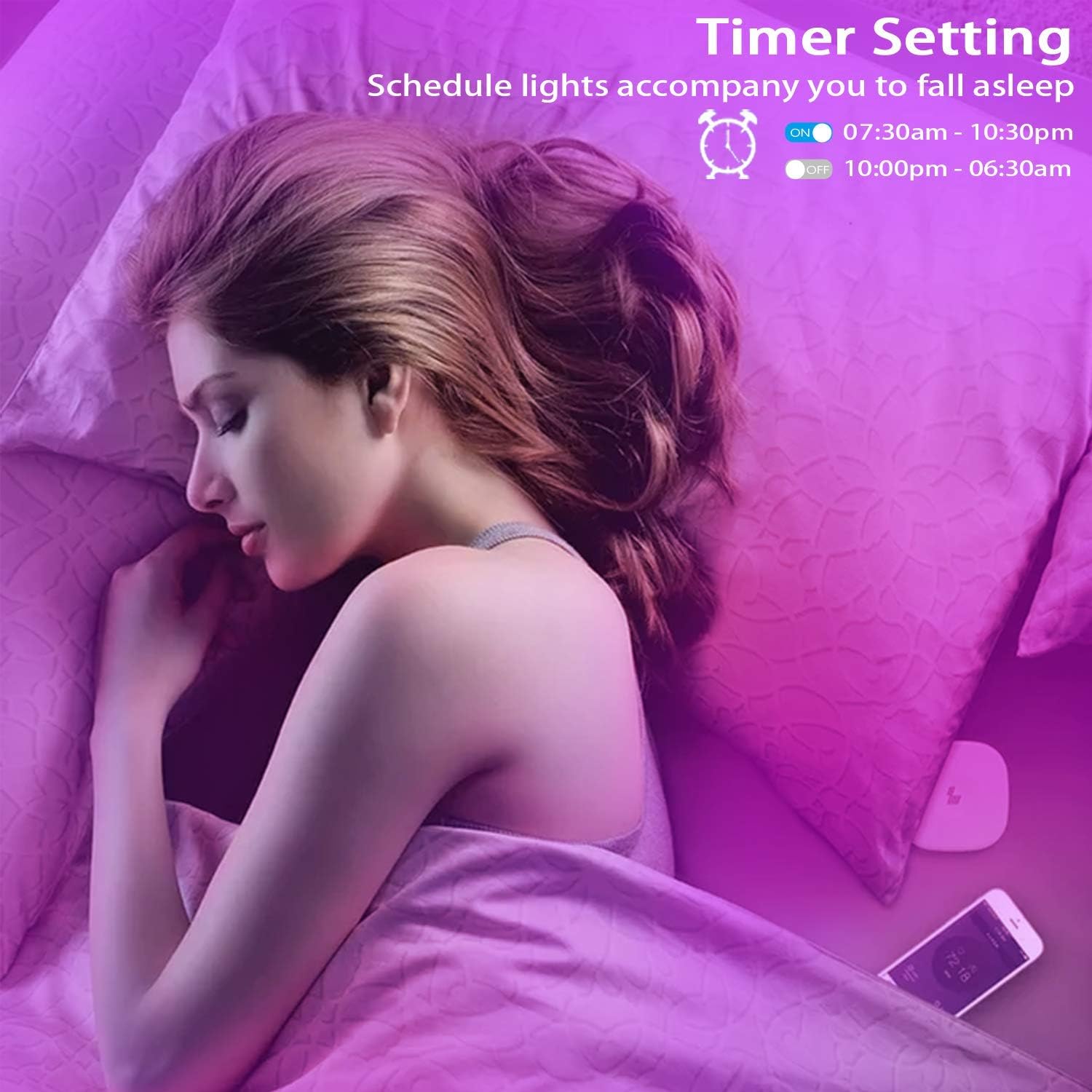 Cozylady Alexa LED Strip Lights 65.6FT, Smart LED Light Strips Compatible with Alexa, Google Home Controlled by APP - Music Sync LED Lights Strip for Bedroom Decor, Room Decor, Children's Room: Home Improvement