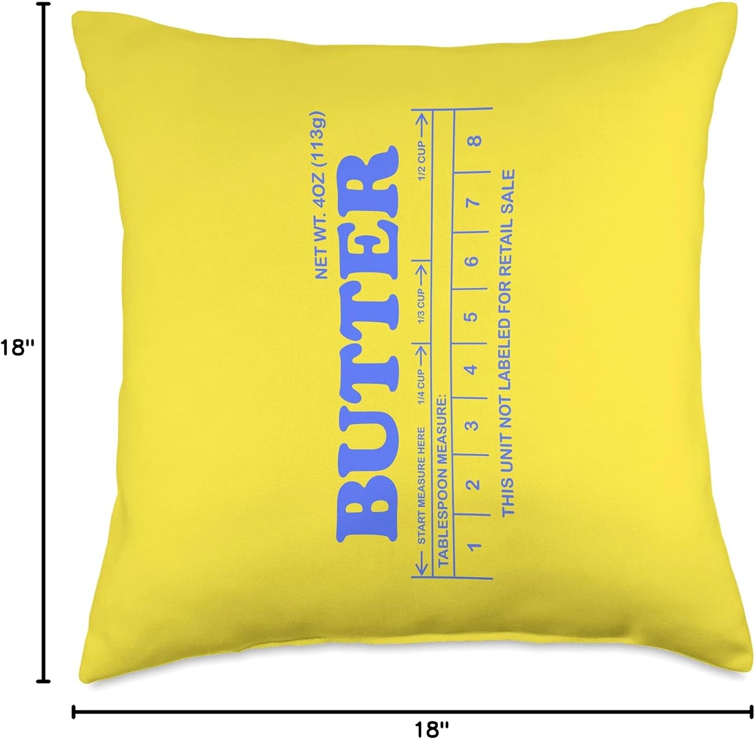 Butter Stick - Blue funny Throw Pillow