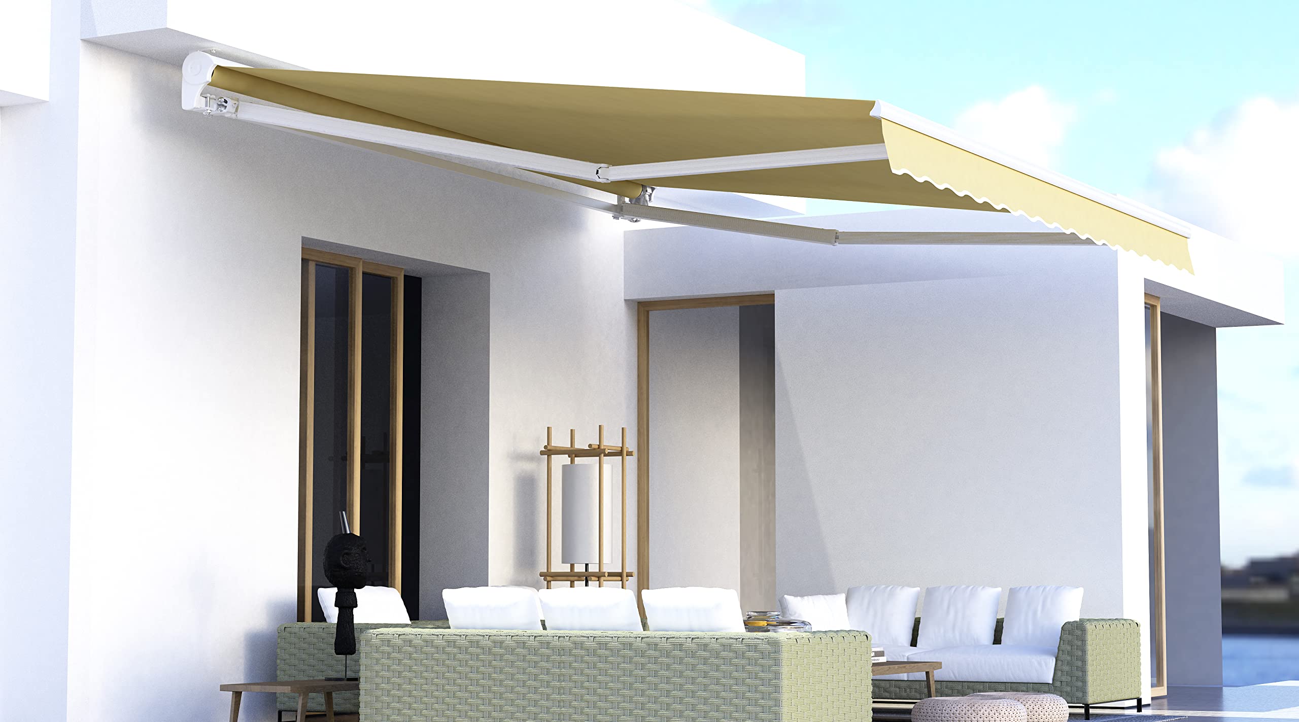 home trends Support de store pour plafond et support mural avec matériel de fixation acier/aluminium et blanc/anthracite au choix (1, acier 35 mm blanc)