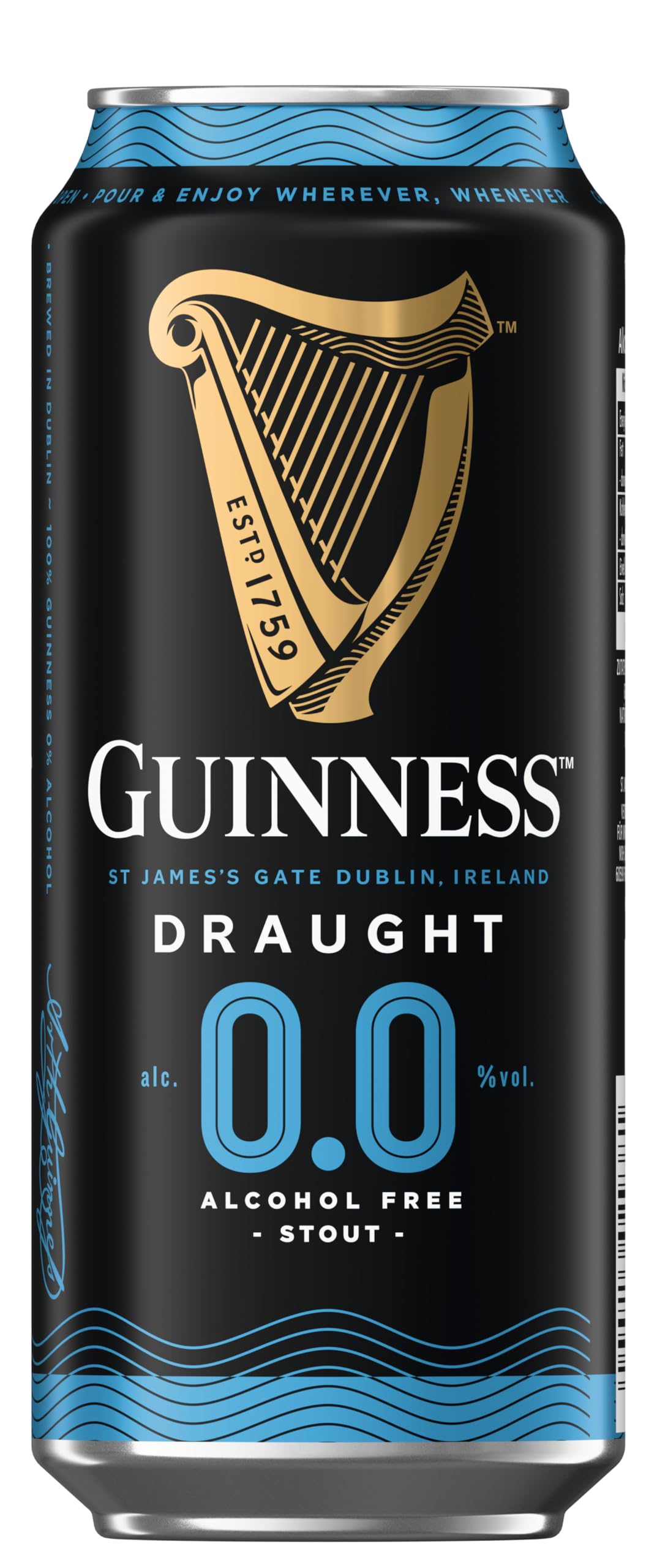 Guinness Draught 0.0 Alkoholfrei 24x0,44 L Dose