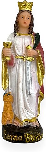 Miniatura 2 de Juego de 12 figuras de estatua de Santa Bárbara de 3 pulgadas, regalo religioso de Santa Bárbara