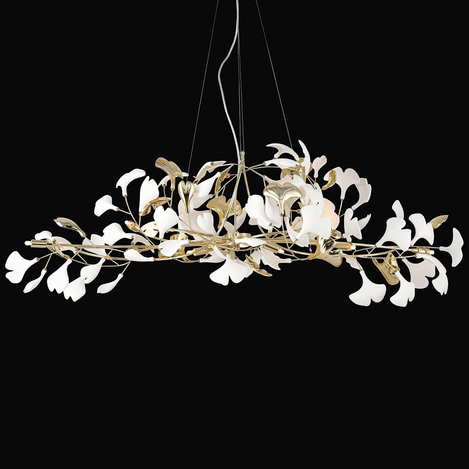 Possini Euro Design Possini Euro Descanso 48 1/4" W Gold and Ceramic 10-Light Chandelier