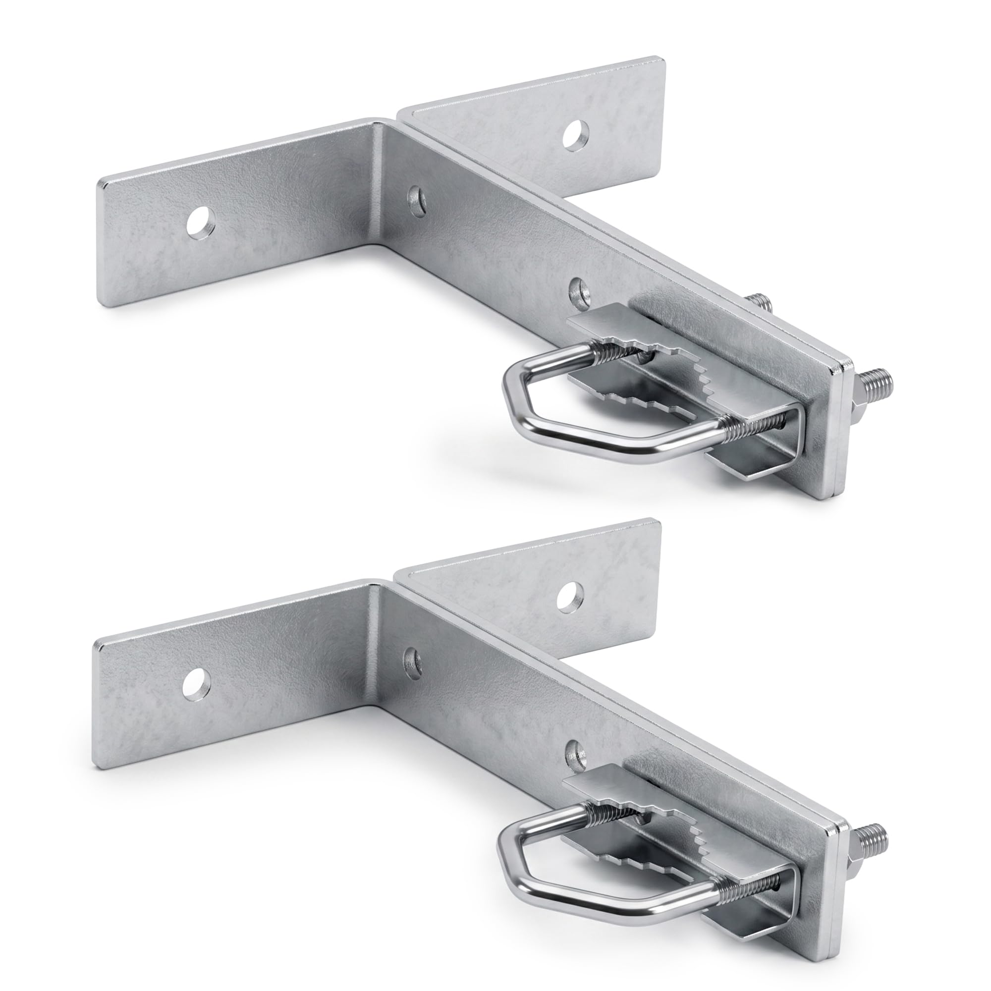 Extralink KK200 Support de Mât Antenne de Remplacement 200 mm, Fixation Murale Galvanisée avec Brides M8, Équerre pour Mât WiFi LTE TV Parabole jusqu’à 50 mm, Façade ou Cheminée Extérieure