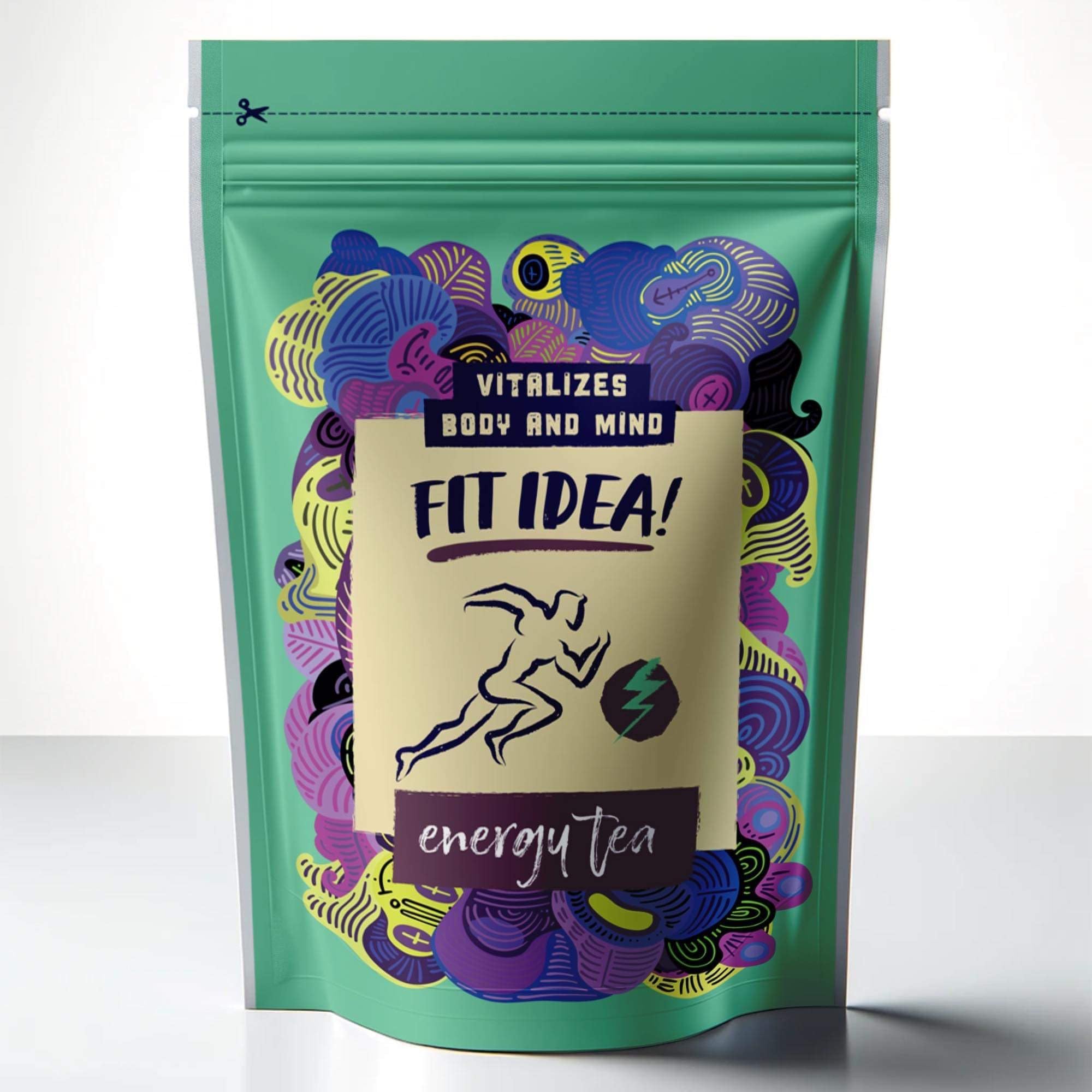 FIT IDEA Original ENERGY Tea 40 Servings Herbal Blend 100% Natural Vegan