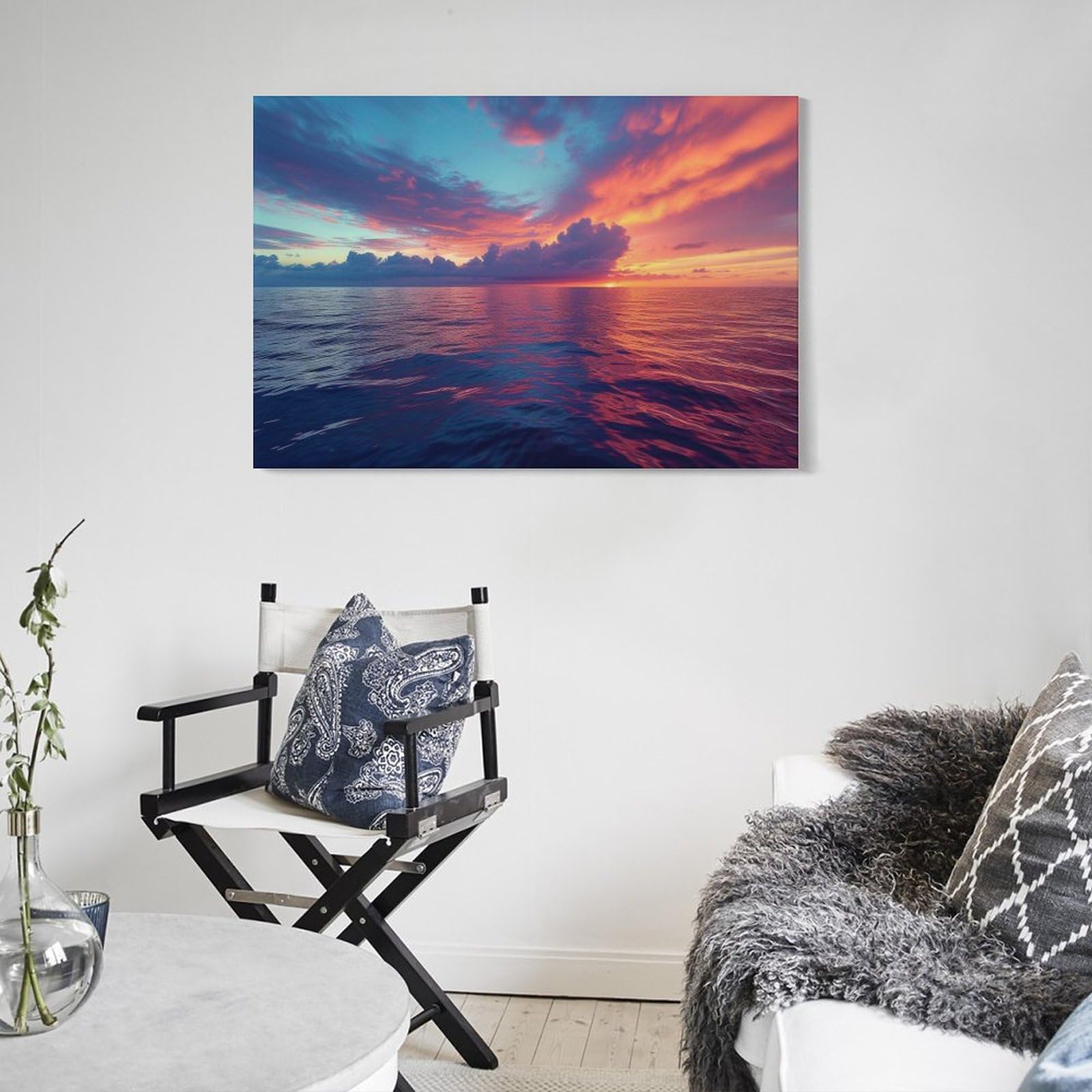 太陽 アートパネル 海に沈む夕日 絵 絵画 海水に沈む美しい夕日 アート