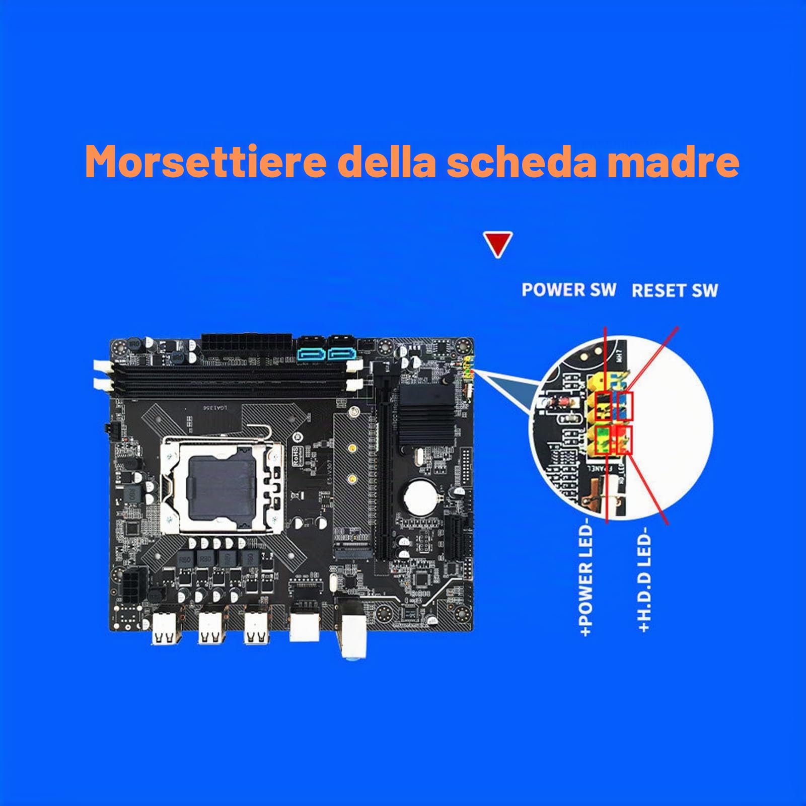 Socobeta Scheda Madre X79 CPU Combinata con E5 2420, Set di Schede Madri per PC da Gioco DDR3 a 6 Core e 12 Thread
