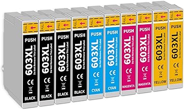 603XL Ink Cartridge Compatible with Epson 603XL 603 XL for XP-2100 XP-2105 XP-2150 XP-3100 XP-3150 XP-4100 WF-2810 WF-2820 WF-2830 WF-2835 WF-2835 WF-2835 WF-2810 50 (40) Black, 2 Yellow, 2